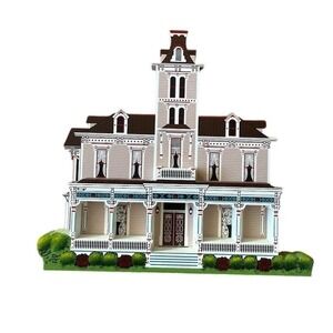Cat's Meow Village Shelia's Kirby House Abilene Kansas Wooden Collectible Vtg 97